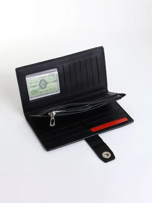 Портмоне мужское, на магните, чёрное