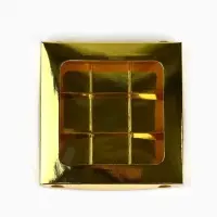 Коробка для конфет &laquo;Золотистая&raquo;, 14.5&times;14.5&times;3.5 см