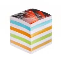 Блок бумаги для записей на склейке, 9&times;9&times;9, пастель 80 г/м&sup2;, белая 65 г/м&sup2;, белизна 92%