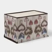 Короб стеллажный для хранения с крышкой &laquo;Сердца&raquo;, 37&times;24&times;24 см