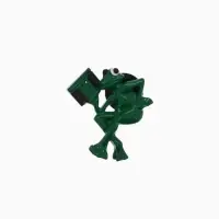 Значок &laquo;Лягушонок&raquo;, с магнитофоном, зелёный