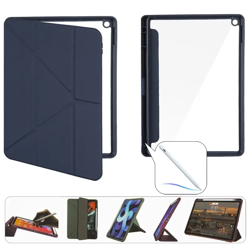 Чехол-книжка  iPd 10.2 (2019/2020/2021) Smart Case Crystal Folio (Pencil) Dark Blue