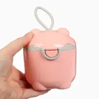 Контейнер для детского питания Мишка 1, 250 мл, розовый