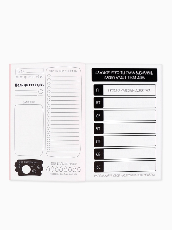 Ежедневник творческого человека с заданиями А5, 120 л. В мягкой обложке  Ежедневник творческого человека с заданиями А5, 120 л. В мягкой обложке "Ты можешь всё"