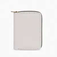 Кошелёк на молнии, 13&times;2&times;9 см, с принтом, белый