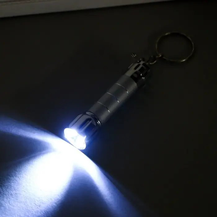 Фонарик на кольце Фонарик на кольце "Полоски" 5 диодов МИКС 7,3х1,9х1,9 см