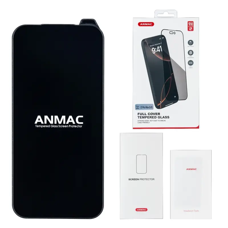 Защитное стекло iPh 17 Pro Max (6.9) Full Cover ANMAC черное Арт.1137568