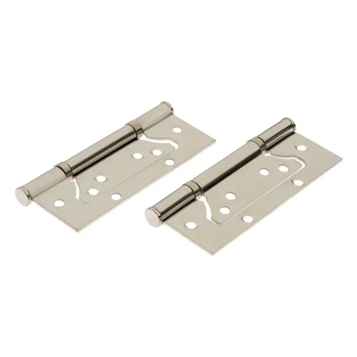 Петля-бабочка ТУНДРА, 120&times;75&times;2.0 мм, универсальная, без врезки, цвет матовый никель, 2 шт.