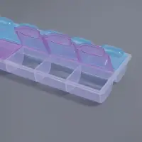 Органайзер для хранения мелочей, 14 ячеек, 21.5&times;6.5&times;2.3 см, МИКС