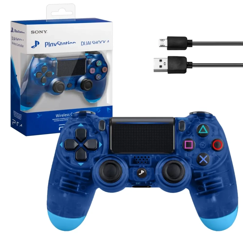 Джойстик PS4 DualShock беспроводной A прозрачный синий Джойстик PS4 DualShock беспроводной A прозрачный синий