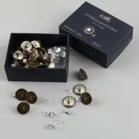 Набор джинсовых пуговиц Jeans TEIRA, 17 мм, медь, 50 шт., цвет бронзовый