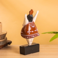 Фигурка на подставке «Балерина», 11×7×23 см, дерево, красная
