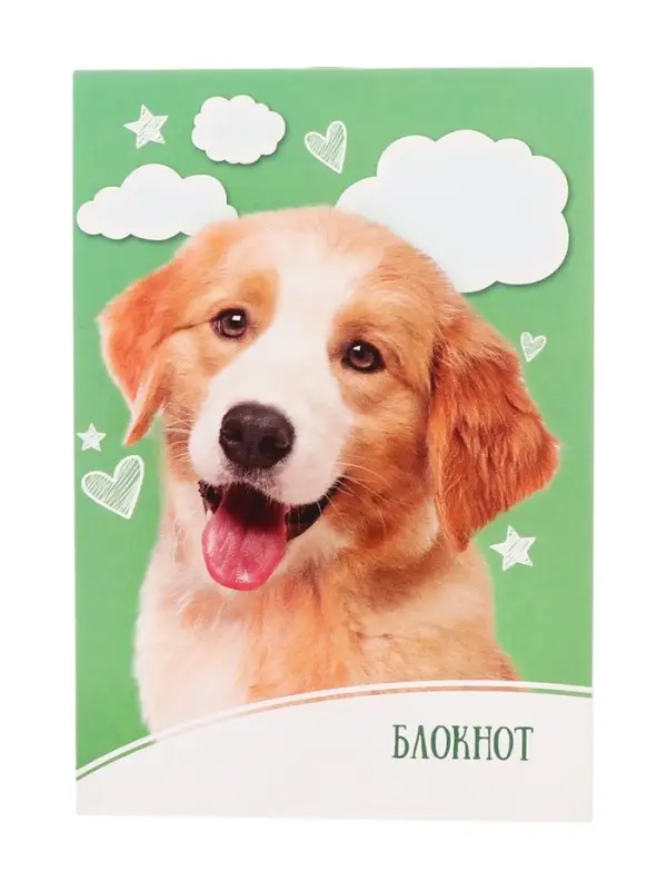 Блокнот А6, 24 листа на скрепке &laquo;Домашние животные&raquo;, обложка мелованный картон, МИКС