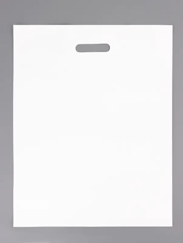 Пакет полиэтиленовый с вырубной ручкой, белый 40&times;50 См, 60 мкм