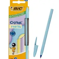 Ручки шариковые BIC Cristal &laquo;Пастель&raquo;, набор 3 штуки, 1.0 мм, синие