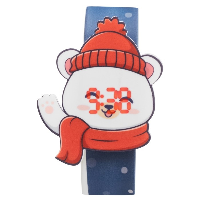 Часы наручные электронные, детские, Часы наручные электронные, детские, "Медвежонок", ремешок l-22.5 см