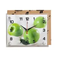 Часы настенные: Кухня, &laquo;Яблоки&raquo;, бесшумные, 20&times;26 см