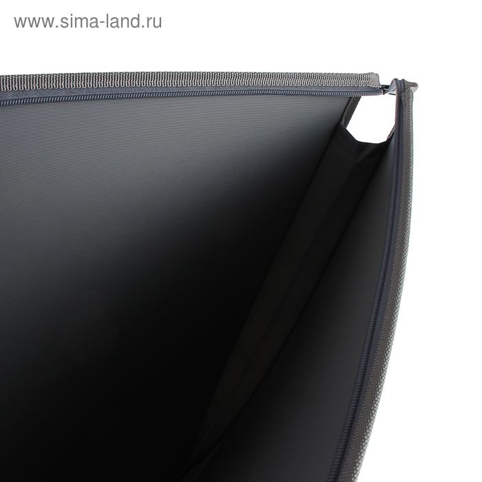 Папка для чертежей и рисунков А1, 900 х 655 х 50 мм, с ручками, пластиковая, молния сверху, ПР 4, 0.9 мм, серая