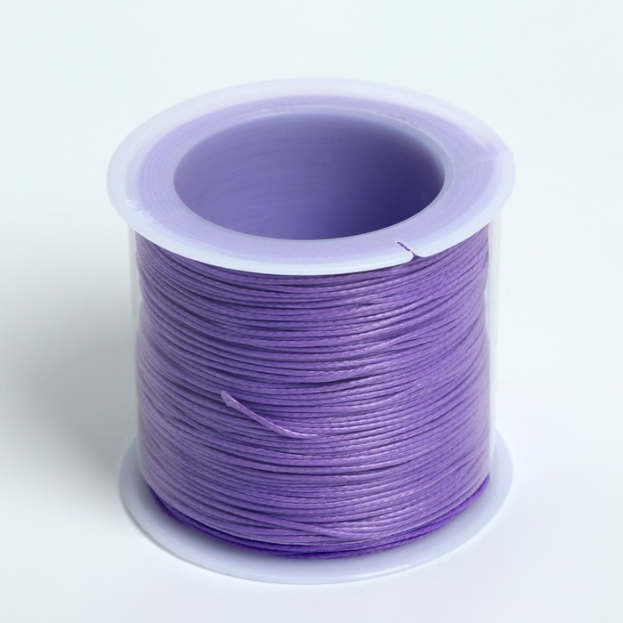 Шнур вощеный хлопковый d=0,5 мм, L=50 м цвет сиреневый Шнур вощеный хлопковый d=0,5 мм, L=50 м цвет сиреневый