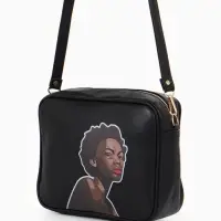 Сумка женская на молнии TEXTURA 22&times;8&times;17 см, чёрная