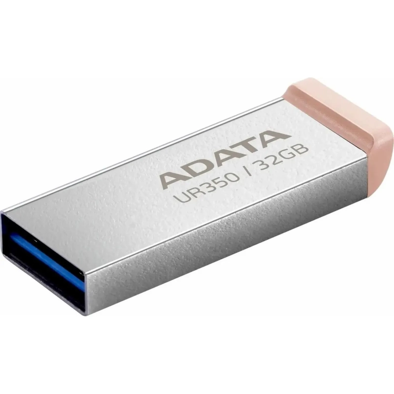 Флеш-память 32GB ADATA UR350, USB 3.2, металл/коричневый
