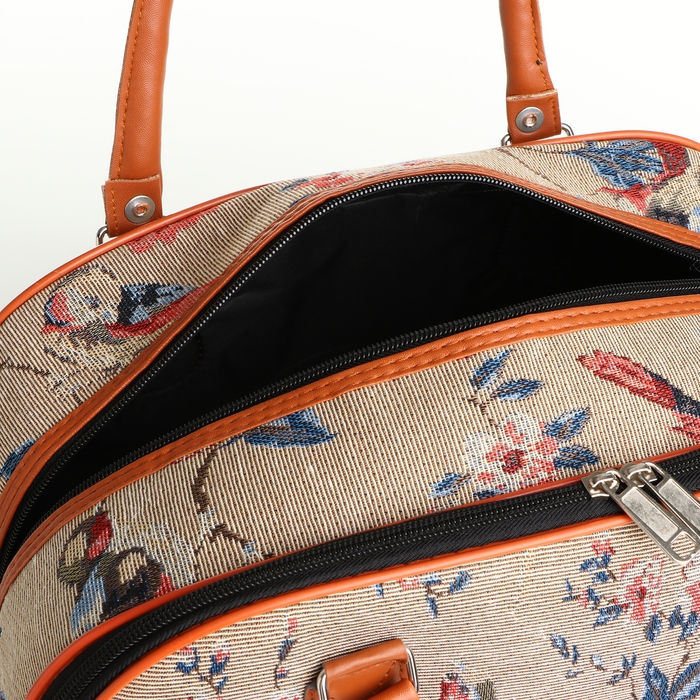 Сумка дорожная женская, 2 отдела на молниях, длинный ремень, цвет разноцветный Сумка дорожная женская, 2 отдела на молниях, длинный ремень, цвет разноцветный