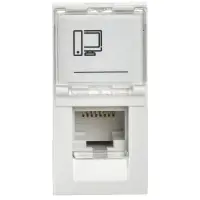 Розетка компьютерная RJ45 UTP категория 5e 1 модуль