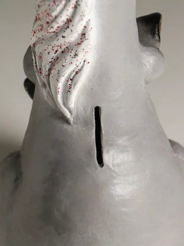 Копилка "Лошадь с мешком" 12х17х24 см, серый