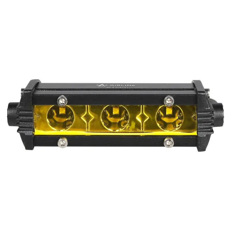 Фара (балка) светодиод. однорядная, 3LED, желтый дальний свет, 4.5Вт, 108x30x47мм, 12/24В