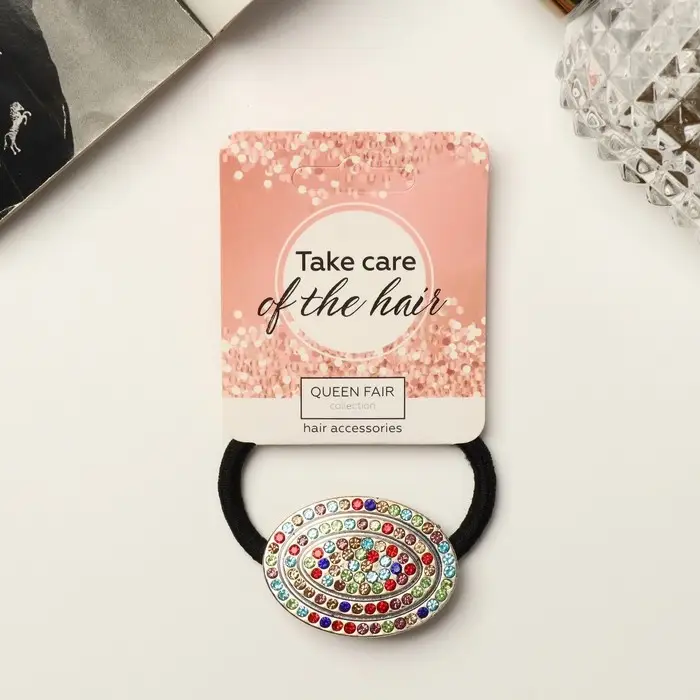 Резинка для волос Резинка для волос "Жаклин" овал, 4,5 см