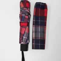 Зонт механический &laquo;Клетки&raquo;, эпонж, 4 сложения, 10 спиц, R=53/61 см, d=106 см, МИКС