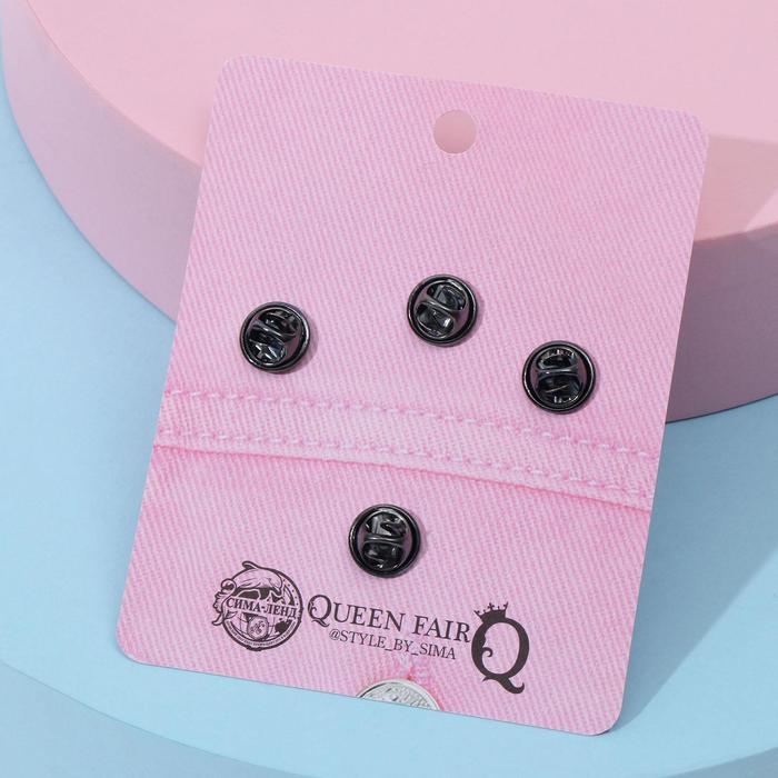 Набор значков (4 шт.) «Динозавры», форма МИКС, цветной в сером металле Набор значков (4 шт.) «Динозавры», форма МИКС, цветной в сером металле