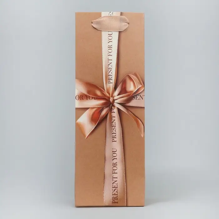 Пакет подарочный под бутылку, упаковка, «Present for you», 9 х 25 х 8.5 см Пакет подарочный под бутылку, упаковка, «Present for you», 9 х 25 х 8.5 см