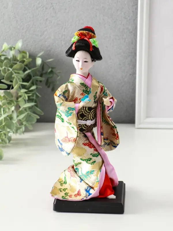 Кукла коллекционная &laquo;Японка в цветочном кимоно с бабочкой на руке&raquo;, 25&times;9.5&times;9.5 см