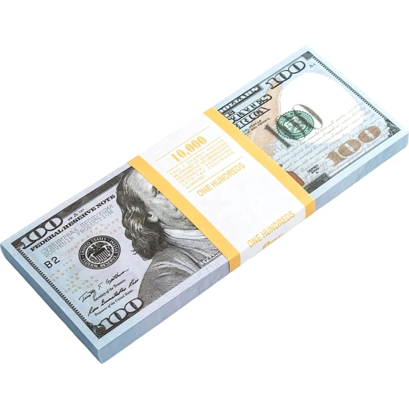 Деньги сувенирные Забавная Пачка 100 долларов, 89449