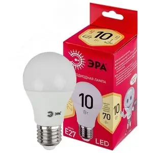 Лампа светодиодная LED 10 Вт 800Лм 2700К груша теплый E27 220-240В LED A60-10W-827-E27 Red Line