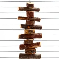 Игрушка для птиц и грызунов "Лесенка вверх 2" из дерева, 21 х 5 см