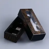 Коробка с обечайкой для 3 конфет, с окном «Натоящему мужчине», 13×5×3.3 см