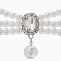 Набор 3 пред-та: серьги,колье.браслет "Императрица жемчуга", цвет белый в серебре