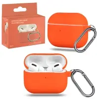 Чехол APods Pro Hang Silicon Сase с карабином Peach