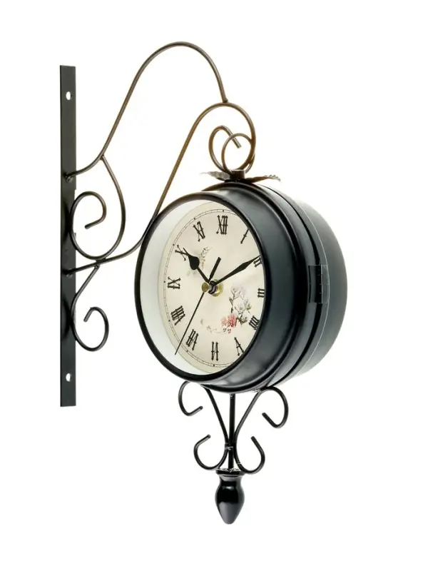 Часы настенные интерьерные &laquo;Весенние&raquo;, двусторонние, на подвесе, плавный ход, 30&times;48 см, циферблат d=17 см, от батареек 2&times;АА