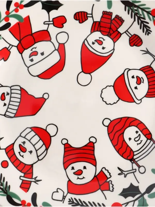 Тарелка новогодняя плоская &laquo;Новогодний хоровод&raquo;, d=20 см