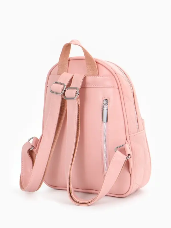 Рюкзак женский на молнии, с карманами, размер 24&times;12&times;30 см, розовый