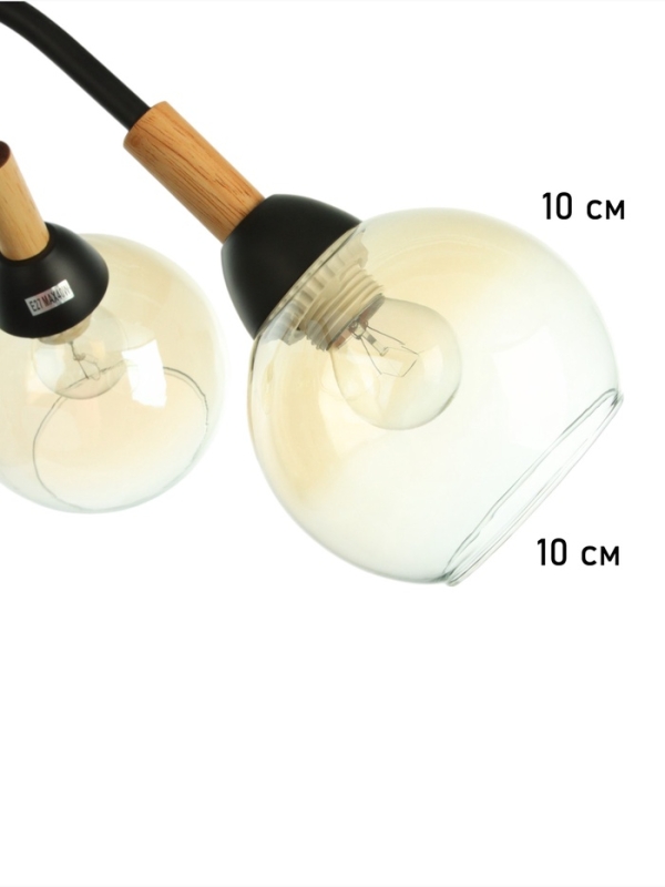 Люстра Люстра "Гундер" 5хЕ27 40Вт черный 57х57х25 см