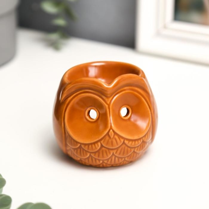 Аромалампа керамика  Аромалампа керамика "Совёнок" под шамот МИКС 6,7х7,5х7,5 см