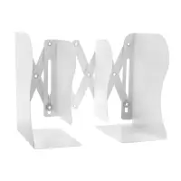 Подставка для книг раздвижная 3 отделения, металл, белая