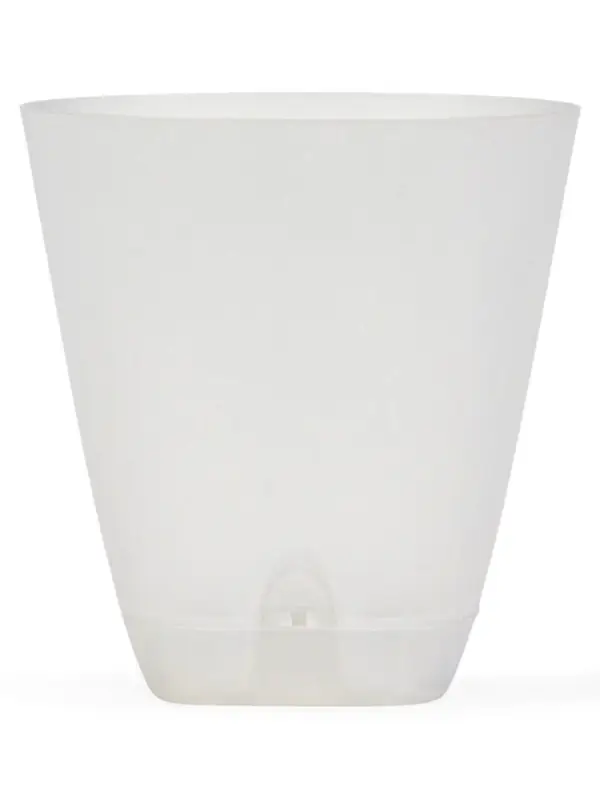 Кашпо с прикорневым поливом 2 л  D-14,5см, H-15см прозрачный  Кашпо с прикорневым поливом 2 л  D-14,5см, H-15см прозрачный "Гранд"