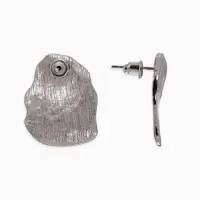 Серьги металл «Мятые», цвет серебро Серьги металл «Мятые», цвет серебро