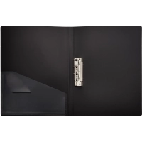 Папка с зажимом Комус Шелк черная