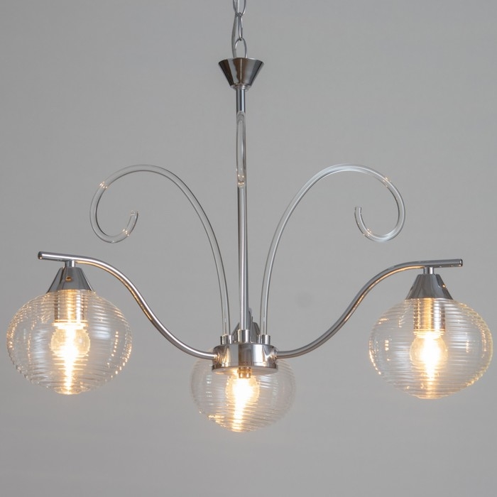 Люстра  Люстра "Харми" 3хE27 40Вт серебро 58х58х41 см BayerLux